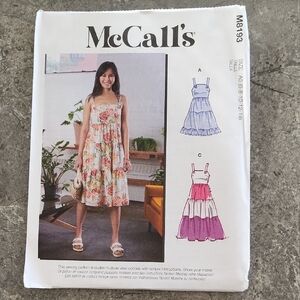 2/$10 McCall's #M8193 Dress Pattern